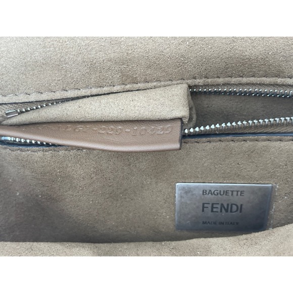 $3100 NEW Fendi Baguette Chain Midi FF jacquard logo fabric bag purse NWT - Picture 15 of 16